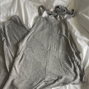 American Eagle Outfitters Light Gray Jumpsuit